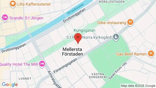 Lägenheter till salu i Malmö Centrum - kort over placeringen