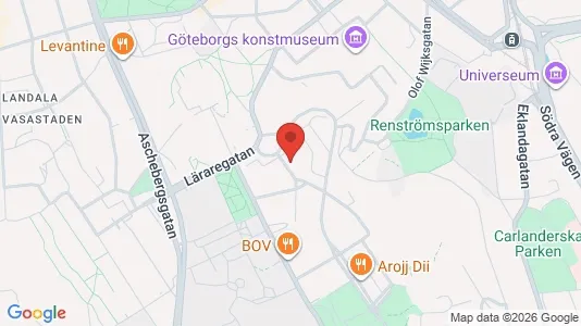Lägenheter till salu i Johanneberg - kort over placeringen