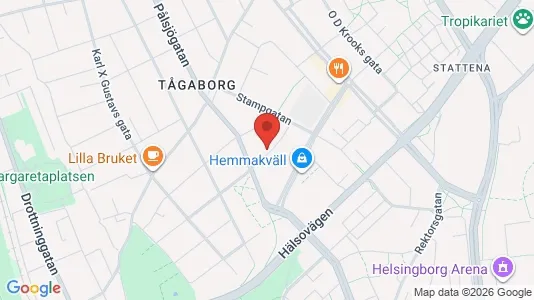 Lägenheter till salu i Helsingborg - kort over placeringen