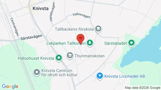 Lägenheter till salu i Knivsta - kort over placeringen
