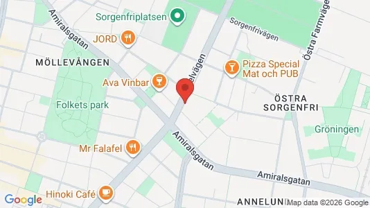 Bostadsrätter till salu i Malmö Centrum - kort over placeringen