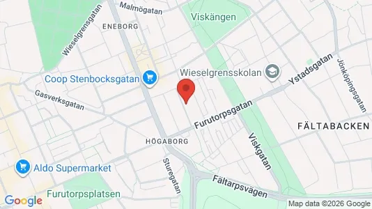 Lägenheter att hyra i Helsingborg - kort over placeringen