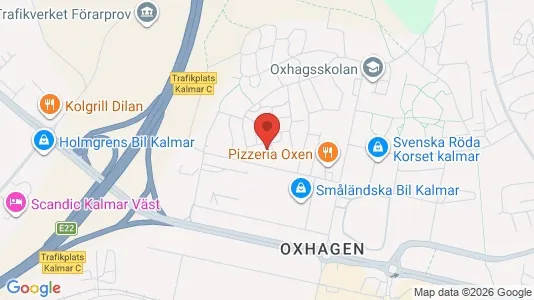Bostadsrätter till salu i Kalmar - kort over placeringen