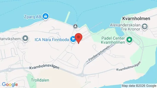 Bostadsrätter till salu i Nacka - kort over placeringen
