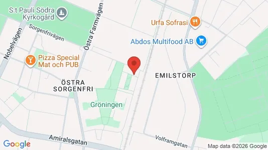 Bostadsrätter till salu i Malmö Centrum - kort over placeringen