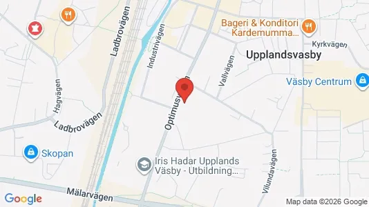 Bostadsrätter till salu i Upplands Väsby - kort over placeringen