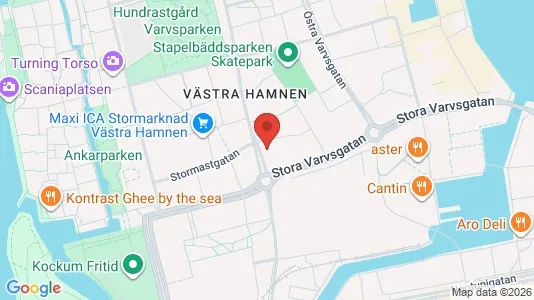 Lägenheter till salu i Malmö Centrum - kort over placeringen