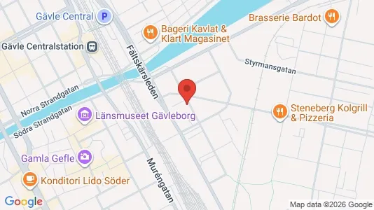 Lägenheter till salu i Gävle - kort over placeringen