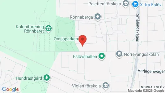 Lägenheter till salu i Eslöv - kort over placeringen