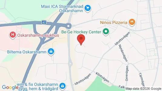 Lägenheter till salu i Oskarshamn - kort over placeringen