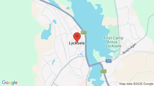 Hus till salu i Lycksele - kort over placeringen