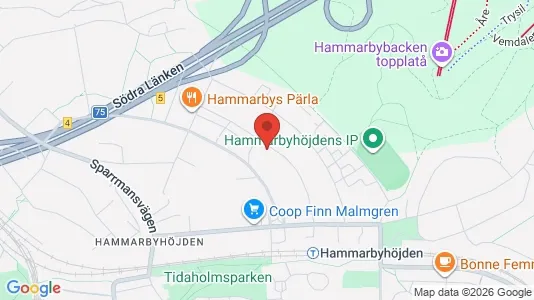 Lägenheter till salu i Söderort - kort over placeringen