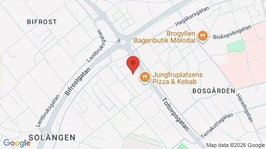 Lägenheter till salu i Mölndal - kort over placeringen