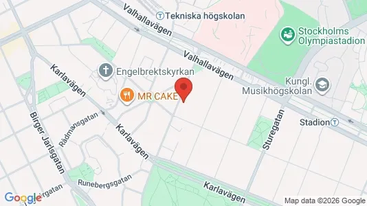 Lägenheter till salu i Östermalm - kort over placeringen
