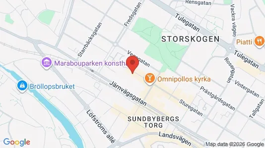 Lägenheter till salu i Sundbyberg - kort over placeringen