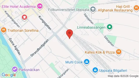 Lägenheter till salu i Uppsala - kort over placeringen
