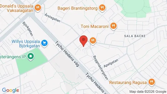 Lägenheter till salu i Uppsala - kort over placeringen