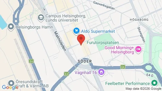 Lägenheter till salu i Helsingborg - kort over placeringen