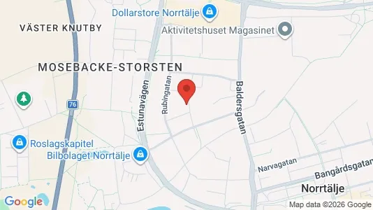 Lägenheter till salu i Norrtälje - kort over placeringen