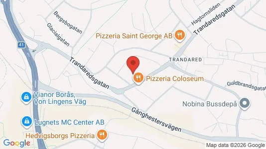 Lägenheter till salu i Borås - kort over placeringen
