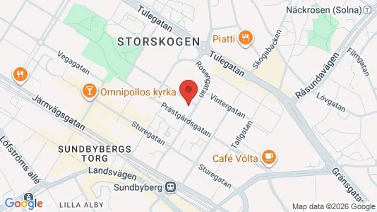Lägenheter till salu i Sundbyberg - kort over placeringen