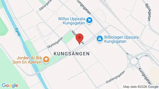 Lägenheter till salu i Uppsala - kort over placeringen