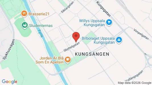Lägenheter till salu i Uppsala - kort over placeringen