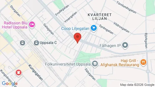 Lägenheter till salu i Uppsala - kort over placeringen