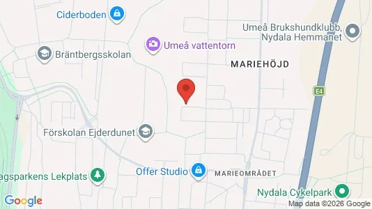 Lägenheter att hyra i Umeå - kort over placeringen