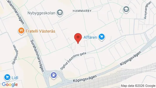 Lägenheter att hyra i Västerås - kort over placeringen