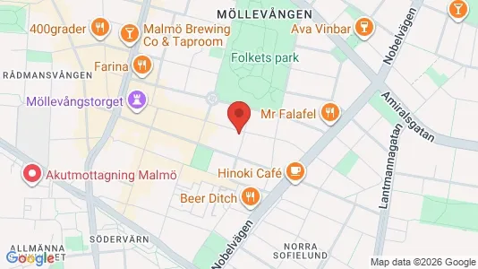 Lägenheter att hyra i Malmö Centrum - kort over placeringen