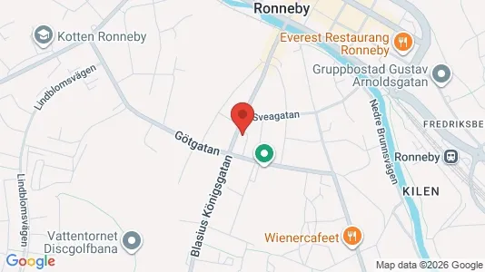 Lägenheter att hyra i Ronneby - kort over placeringen