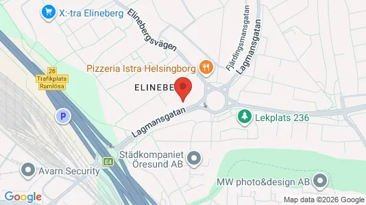 Lägenheter att hyra i Helsingborg - kort over placeringen