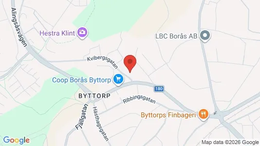 Lägenheter att hyra i Borås - kort over placeringen