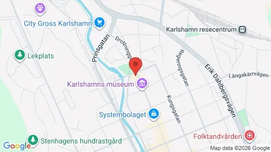 Lägenheter att hyra i Karlshamn - kort over placeringen