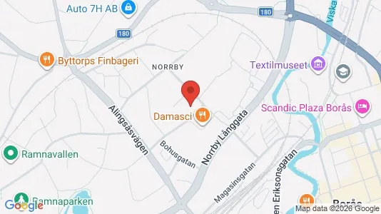 Lägenheter att hyra i Borås - kort over placeringen