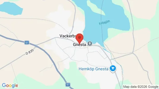 Hus att hyra i Gnesta - kort over placeringen