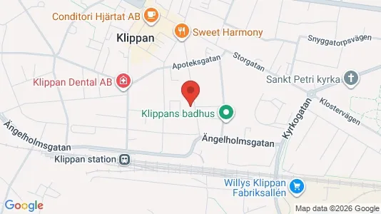 Lägenheter att hyra i Klippan - kort over placeringen