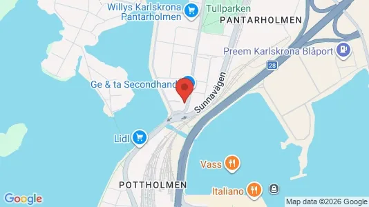 Bostadsrätter till salu i Karlskrona - kort over placeringen