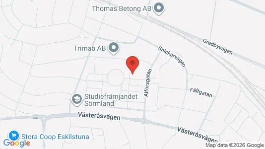 Bostadsrätter till salu i Eskilstuna - kort over placeringen