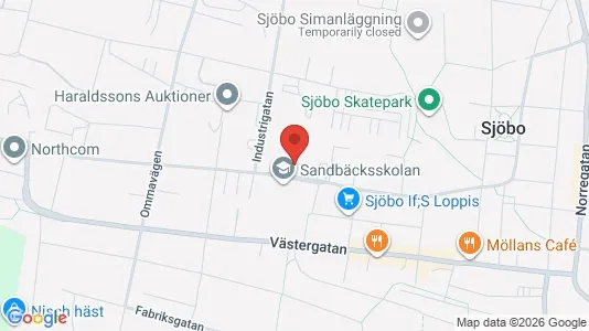 Bostadsrätter till salu i Sjöbo - kort over placeringen