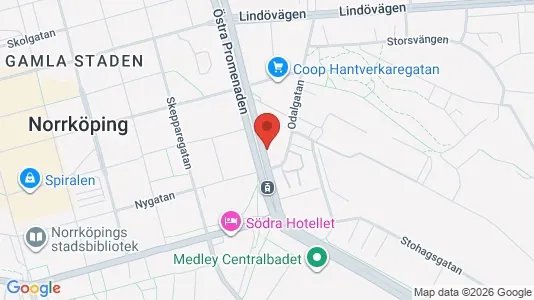 Bostadsrätter till salu i Norrköping - kort over placeringen