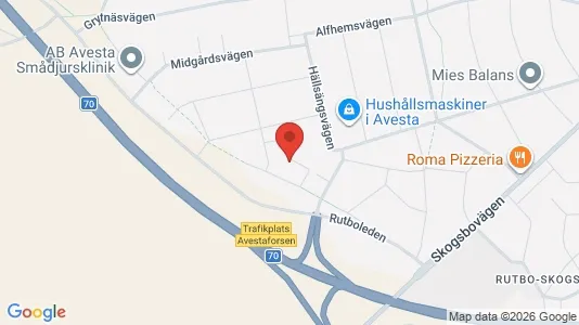 Bostadsrätter till salu i Avesta - kort over placeringen