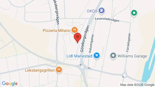 Bostadsrätter till salu i Mariestad - kort over placeringen