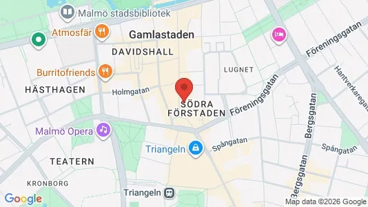 Bostadsrätter till salu i Malmö Centrum - kort over placeringen