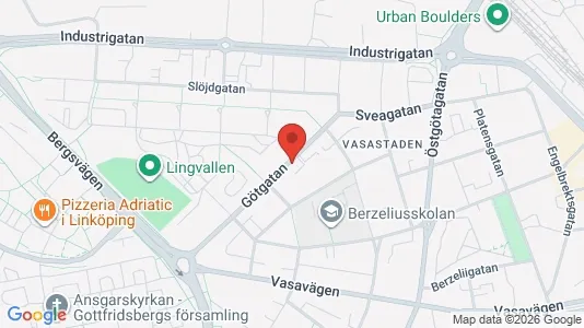 Bostadsrätter till salu i Linköping - kort over placeringen