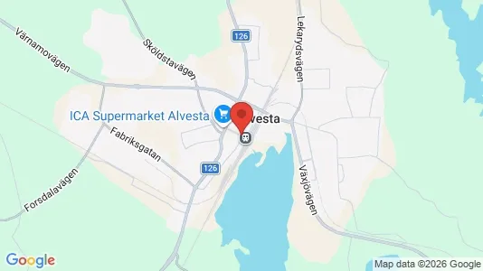 Lägenheter till salu i Alvesta - kort over placeringen