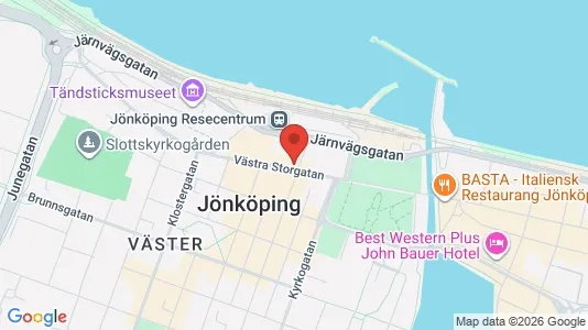 Lägenheter att hyra i Jönköping - kort over placeringen