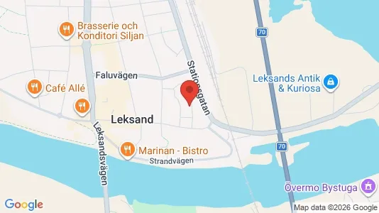 Lägenheter att hyra i Leksand - kort over placeringen