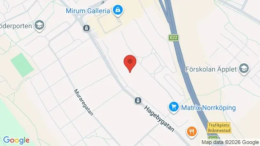 Lägenheter att hyra i Norrköping - kort over placeringen